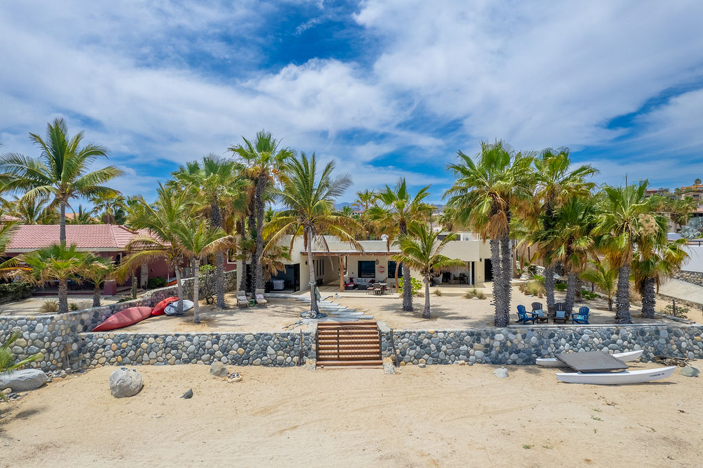 Drone view of property