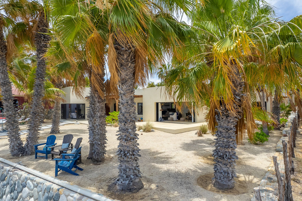 Aerial view of property and coastline